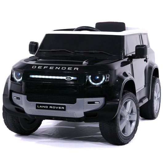 Land Rover Defender 12V Kids Ride-On Car with R/C Parental Remote | Black - The Little Big Store
