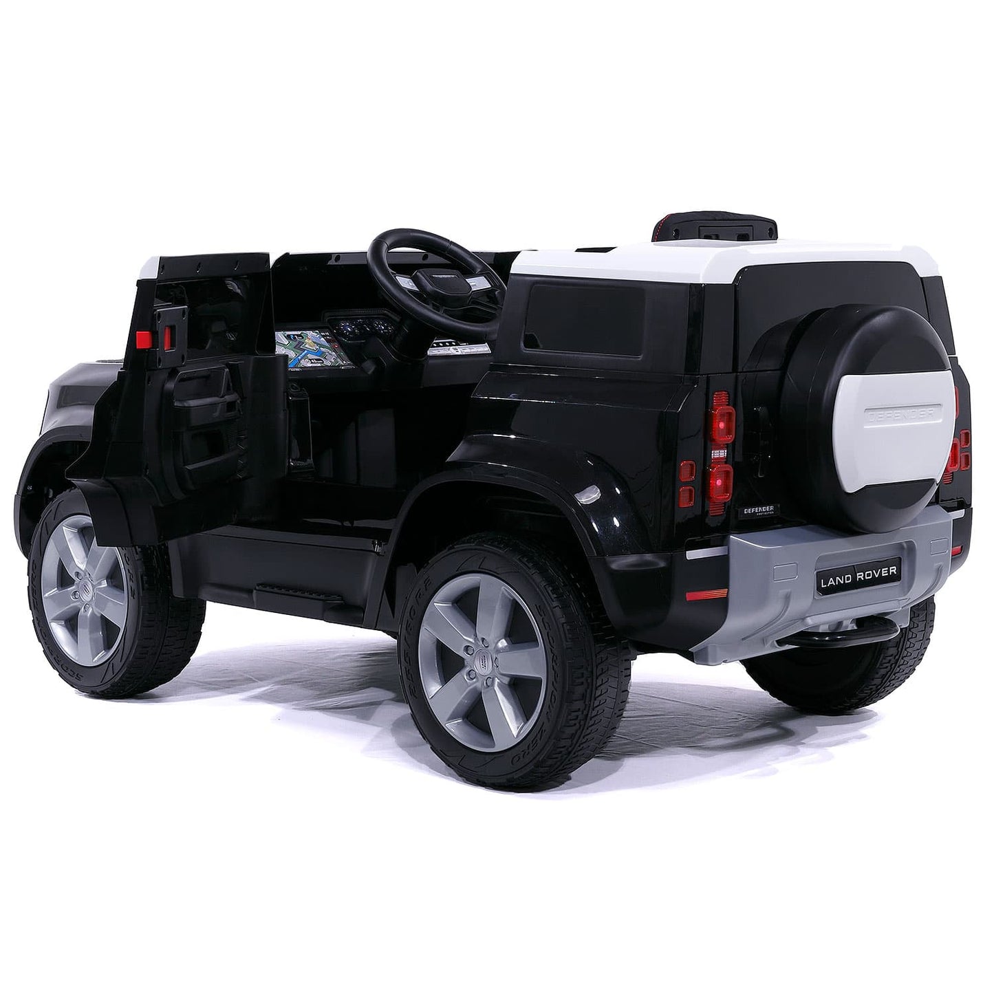 Land Rover Defender 12V Kids Ride-On Car with R/C Parental Remote | Black - The Little Big Store