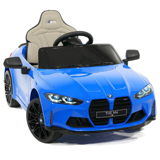BMW M4 12V Kids Ride-On Car with R/C Parental Remote | Blue - The Little Big Store