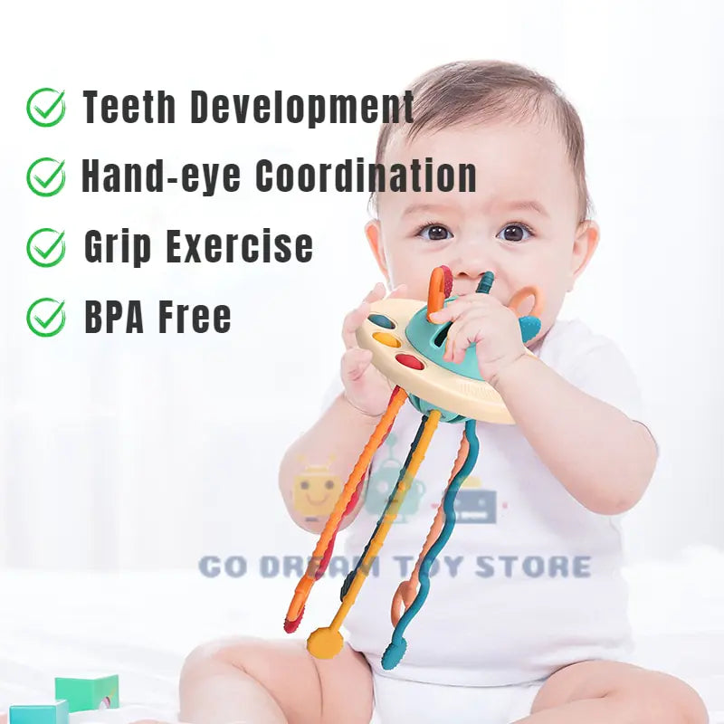 Montessori Silicone Pulling Toy - The Little Big Store