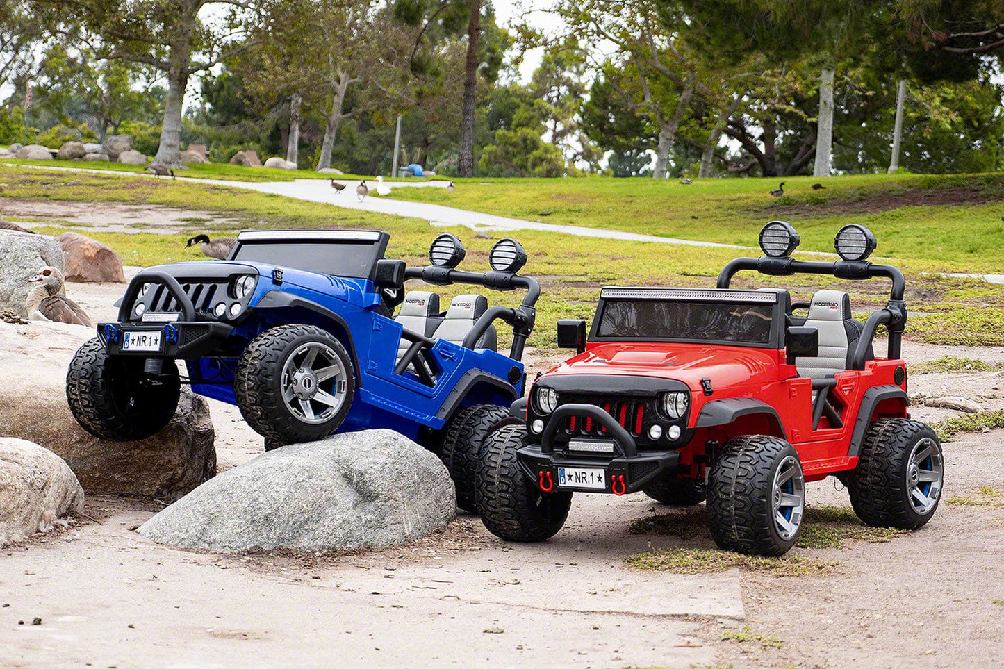 Trail Explorer 12V Kids Ride-On Car Truck with R/C Parental Remote | Cherry Red - The Little Big Store