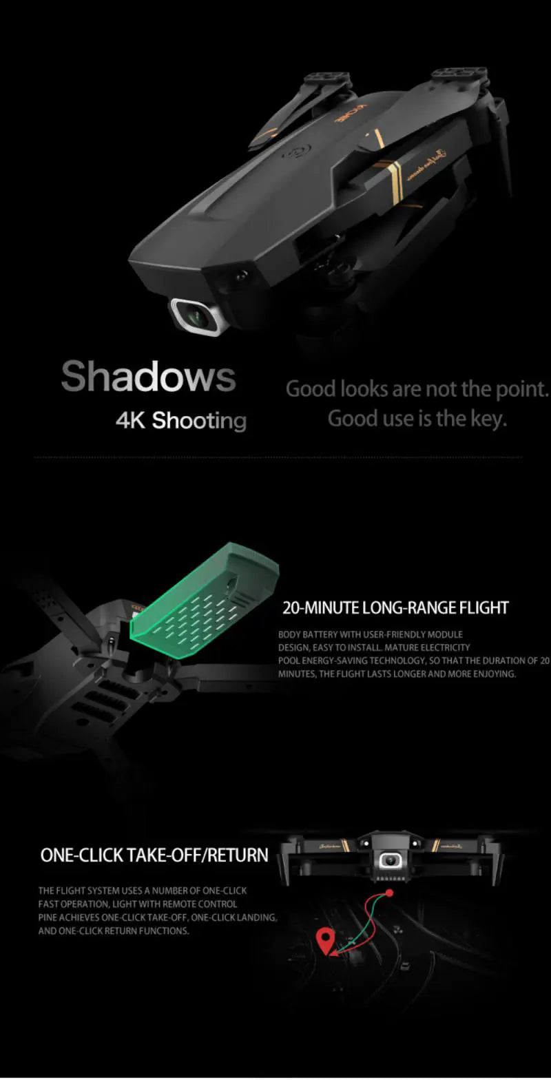 V4 RC Drone: 4K HD Camera, WiFi FPV - The Little Big Store