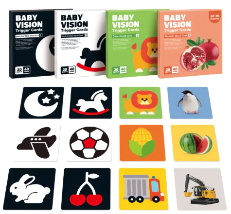 ๐ง Early Education Visual Stimulation Cards โ High-Contrast Learning Flashcards for Babies (0โ24 Months) ๐ผ