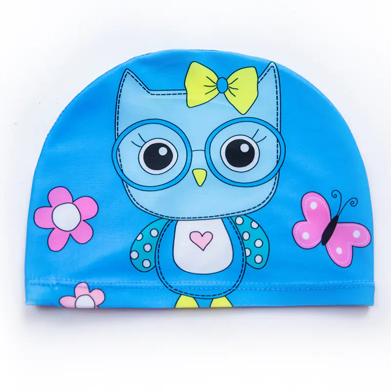 "🐬 AquaBuddies™ Swim Cap – 🧒💦 Comfy Fit for Short & Long Hair | Cute Cartoon Fun! 🎨 "