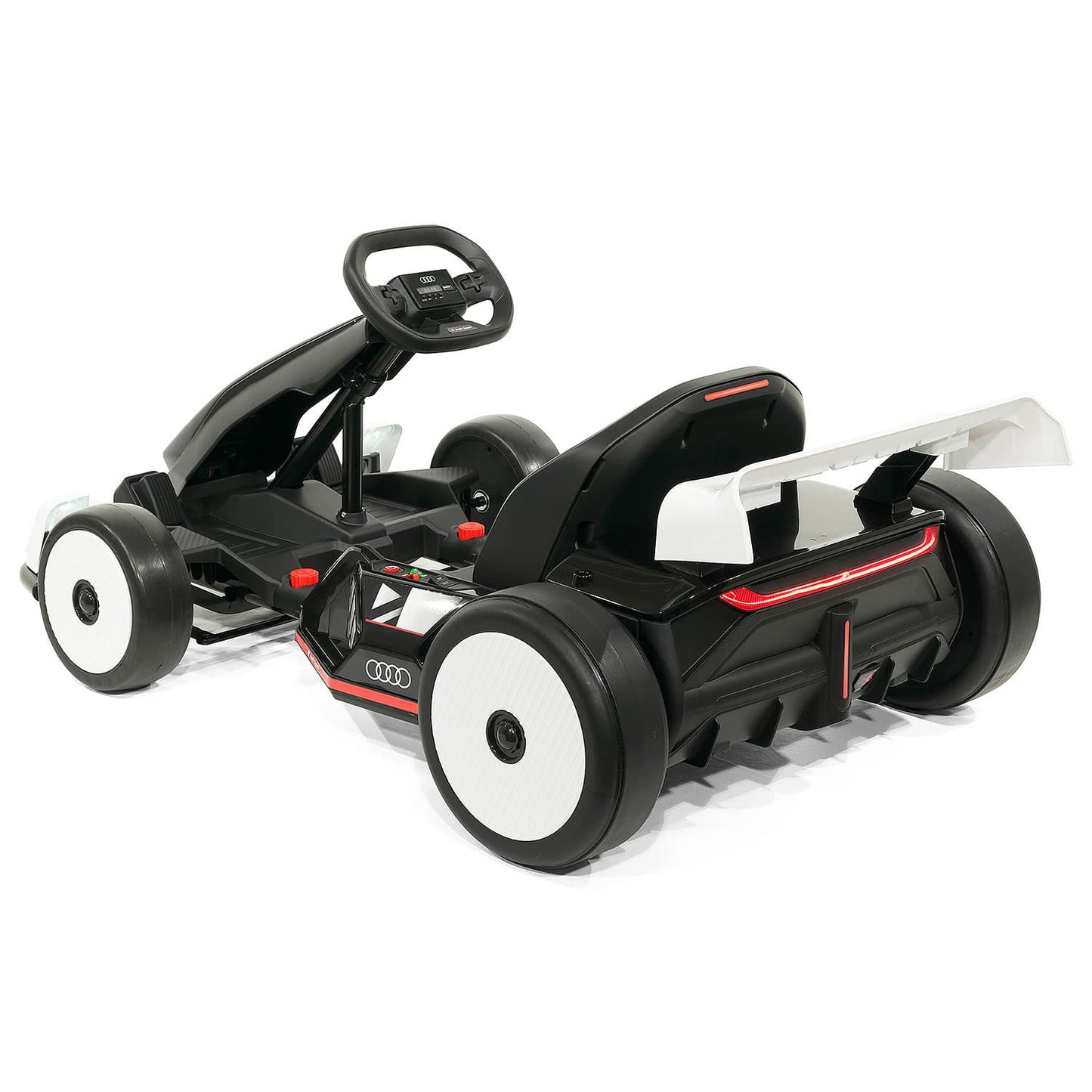 Audi Sport 24V Big Kids Drifting Ride-On Go Kart | White - The Little Big Store