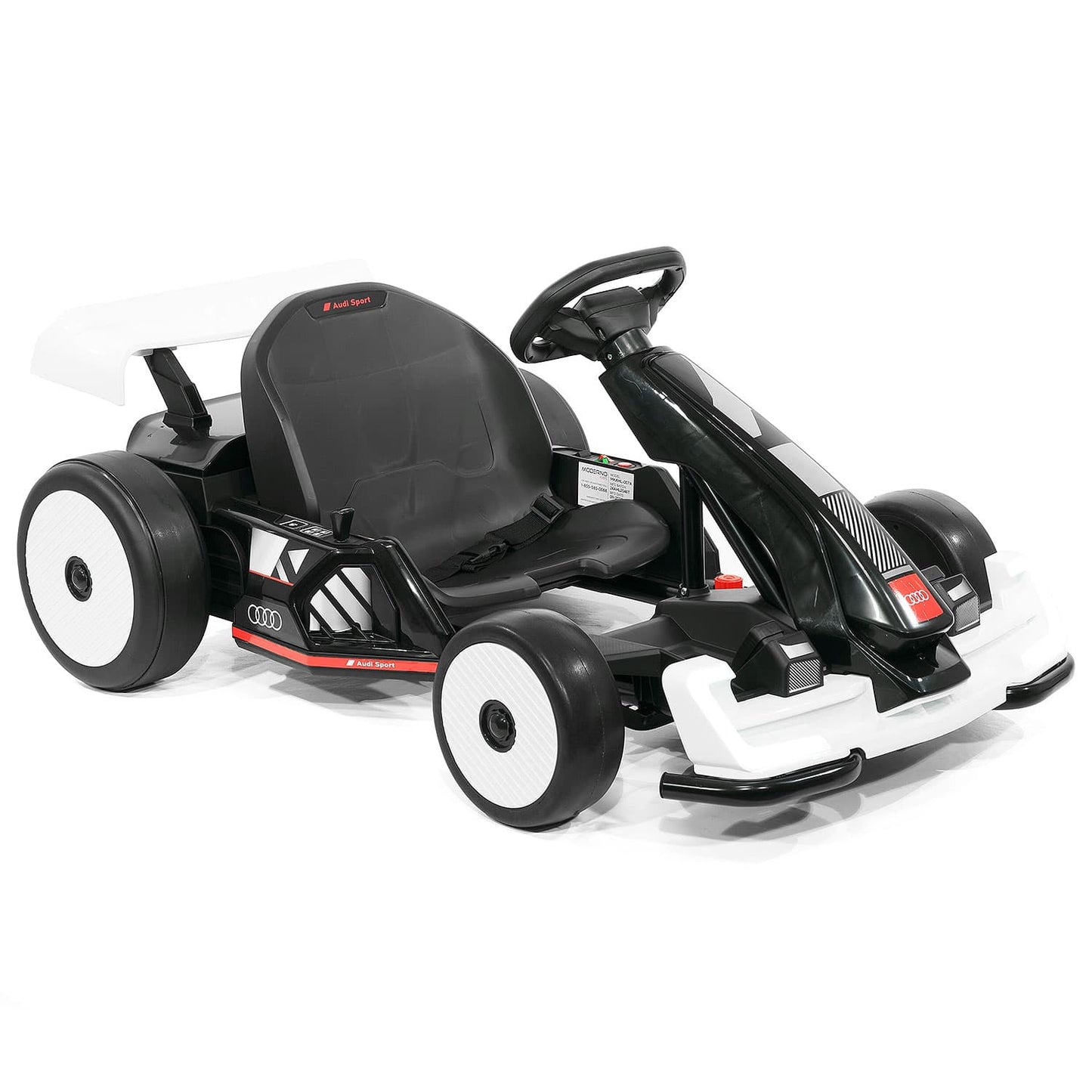 Audi Sport 24V Big Kids Drifting Ride-On Go Kart | White - The Little Big Store