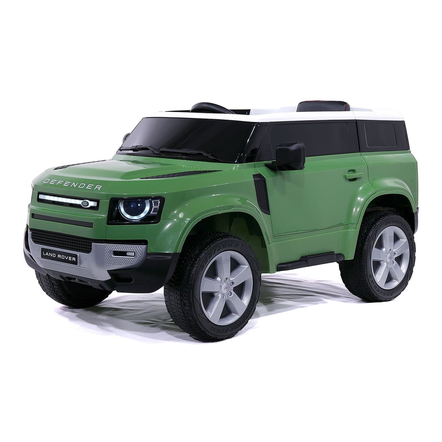 Land Rover Defender 12V Kids Ride-On Car with R/C Parental Remote | Green - The Little Big Store