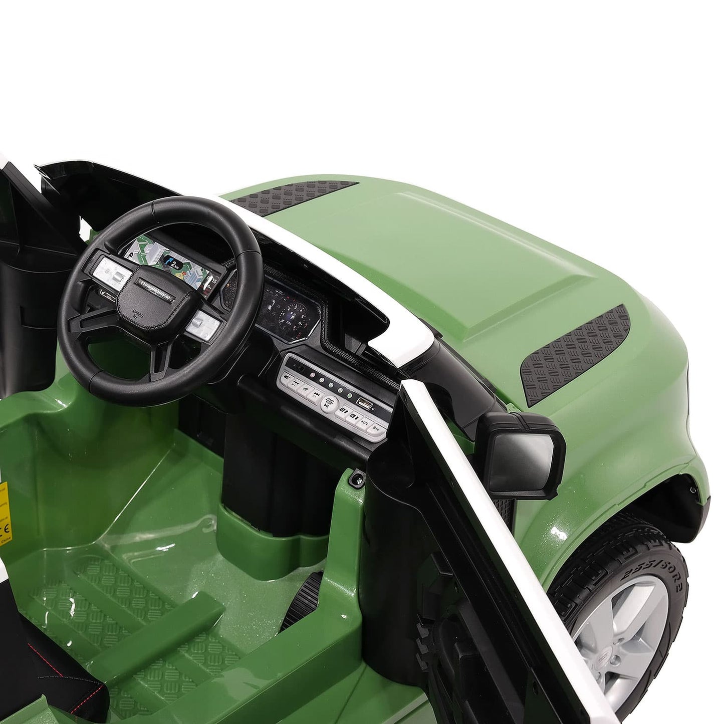 Land Rover Defender 12V Kids Ride-On Car with R/C Parental Remote | Green - The Little Big Store