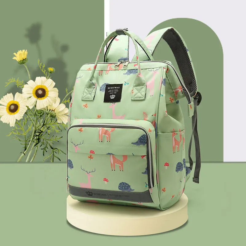 Stay Prepared in Style with Our Large Capacity Diaper Bag Backpack!