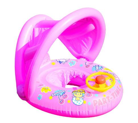 ☀️SplashShade™ Baby Swim Ring – Summer Fun with Sun-Safe Canopy! 🐬🛟