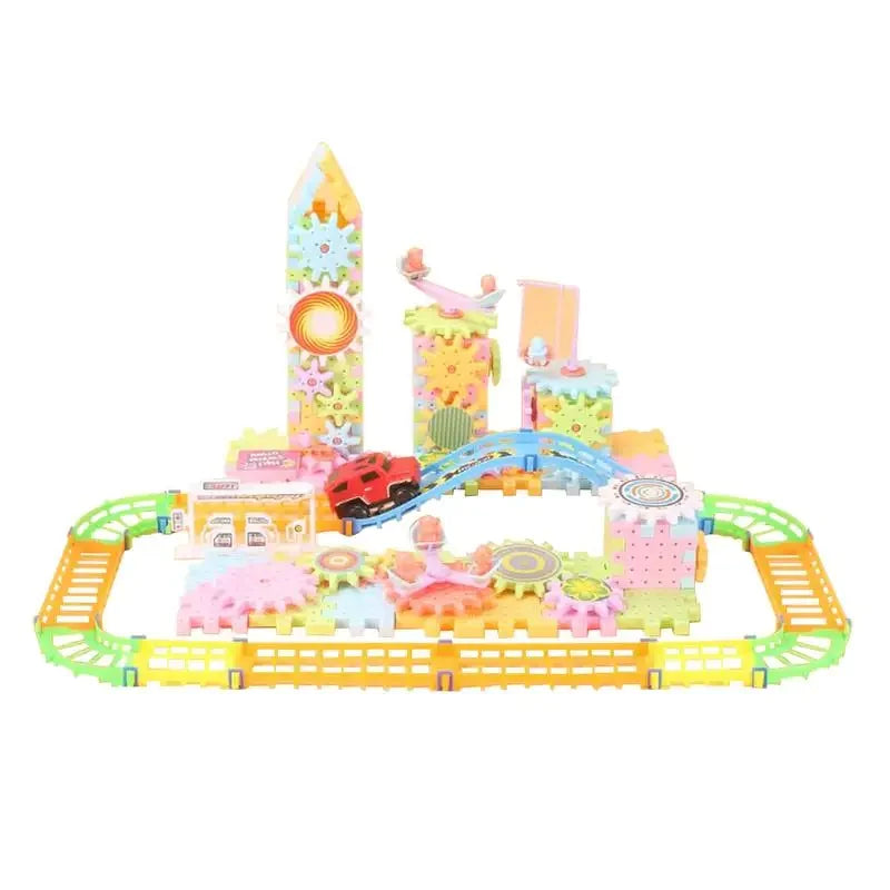 Motorized Large Particle Building Blocks STEM Playset – 50–100 Pieces