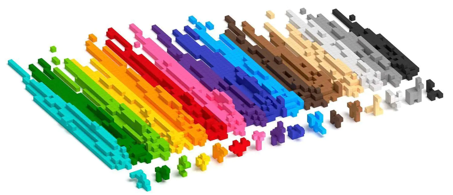 PIXIO Mini Safari 137 Magnetic Blocks in 6 Colors and Free Mobile App for Design - The Little Big Store
