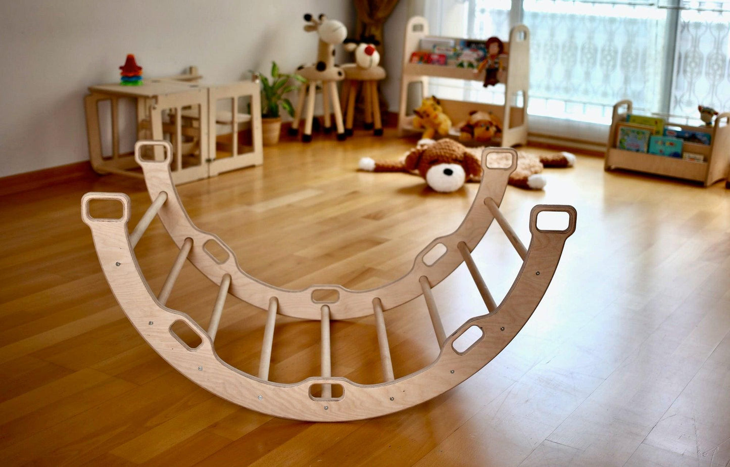 Large Montessori Climbing Arch/Rocker with Pillow Set - The Little Big Store