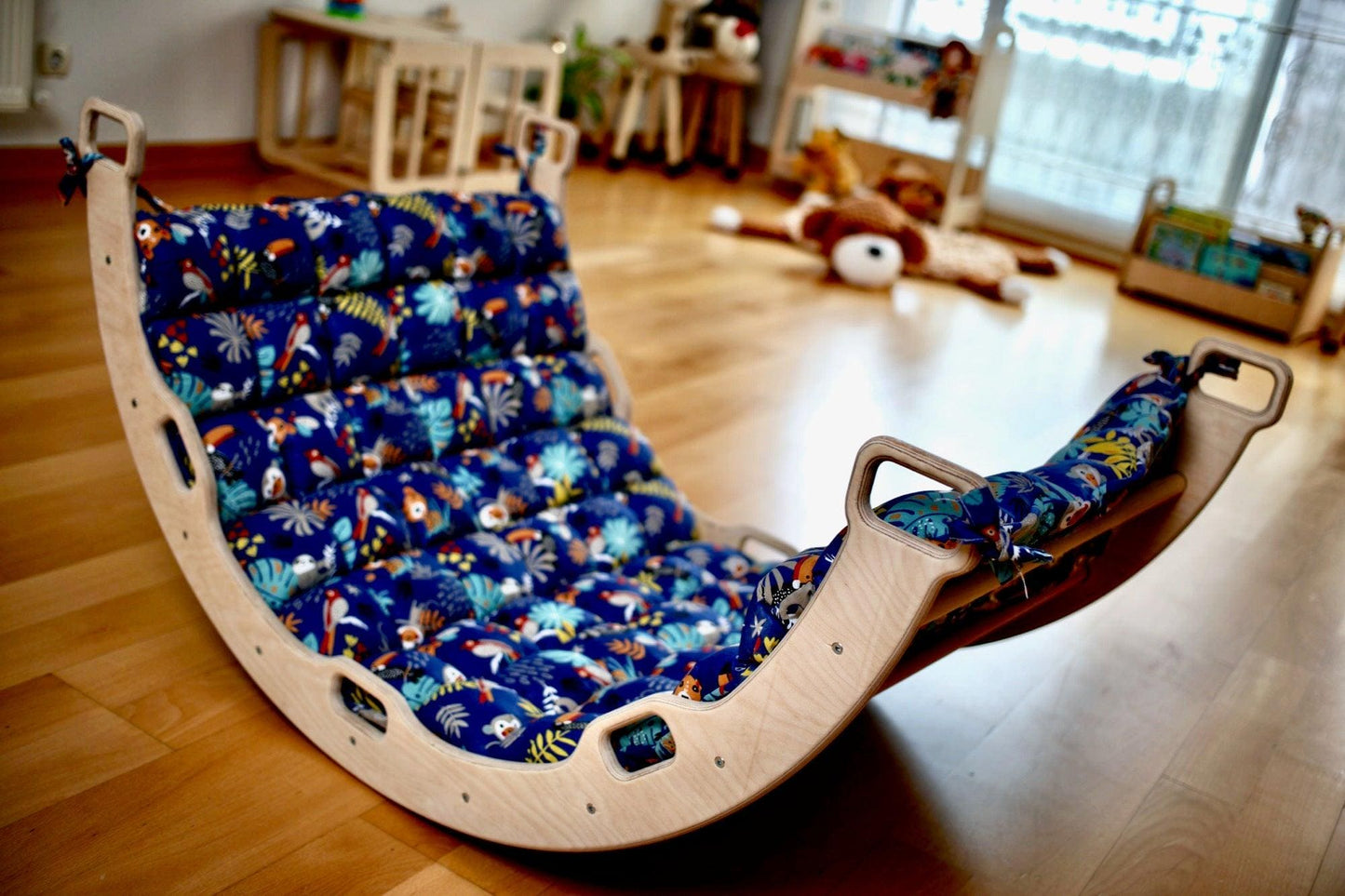 Large Montessori Climbing Arch/Rocker with Pillow Set - The Little Big Store