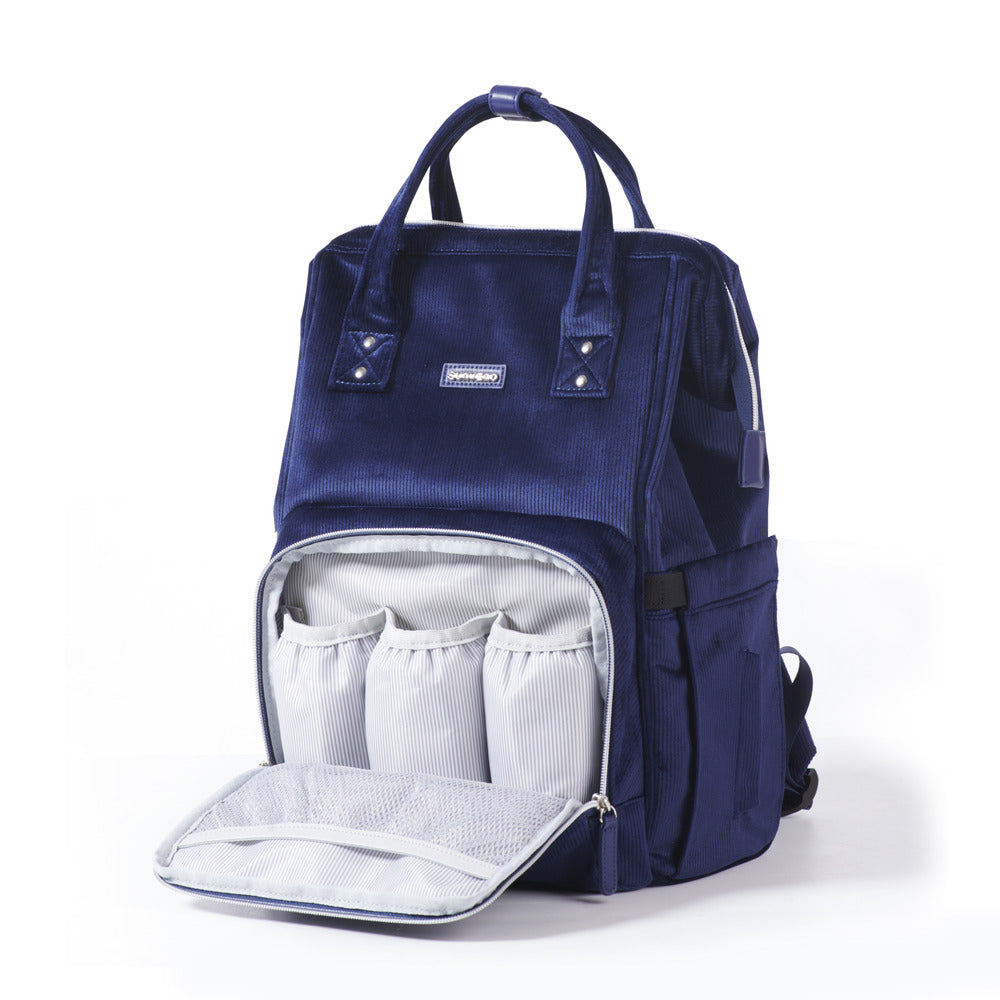 ๐ CozyCord Corduroy Diaper Backpack ๐ผ โ Stylish & Durable Baby Bag for Modern Parents