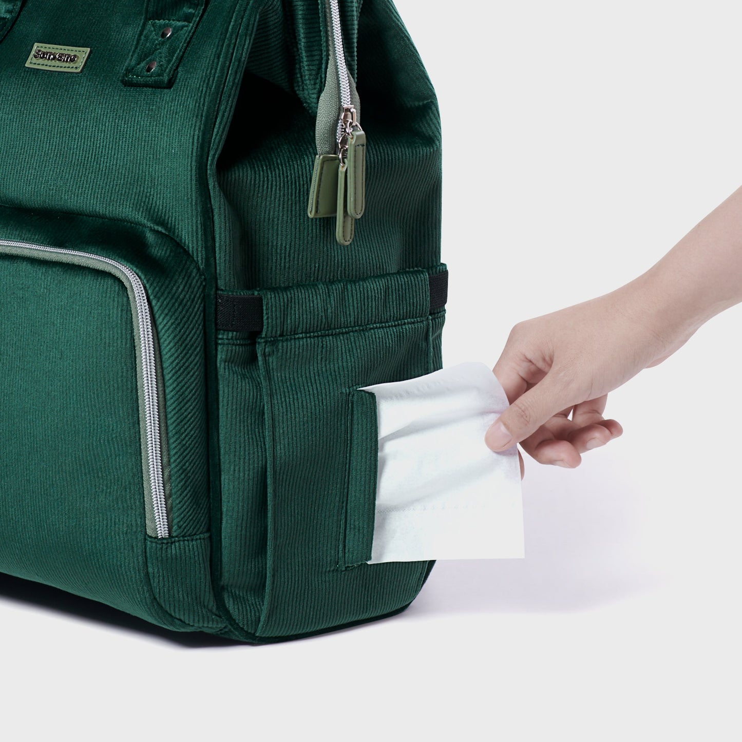 ๐ CozyCord Corduroy Diaper Backpack ๐ผ โ Stylish & Durable Baby Bag for Modern Parents