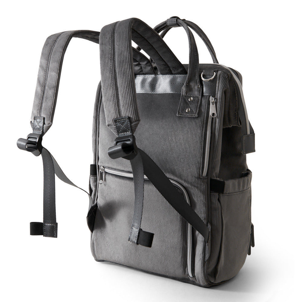 ๐ CozyCord Corduroy Diaper Backpack ๐ผ โ Stylish & Durable Baby Bag for Modern Parents