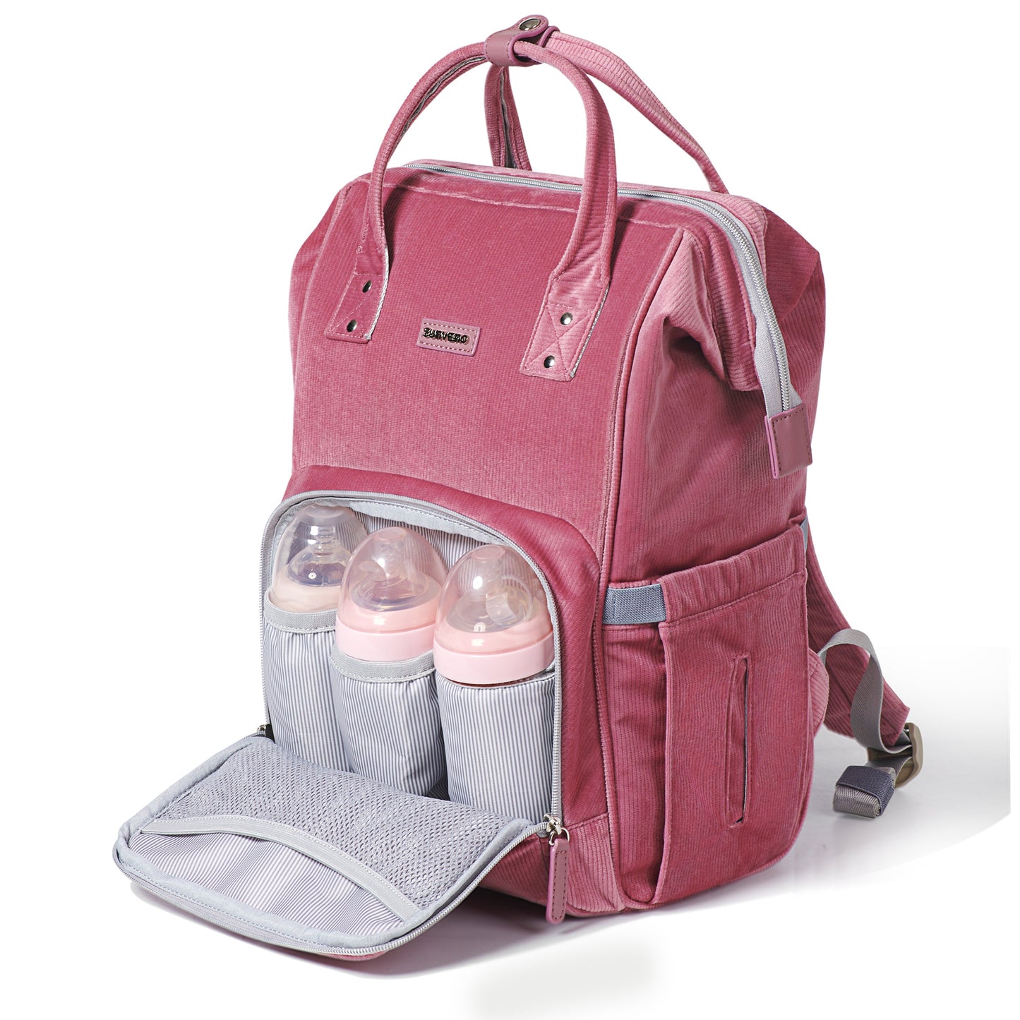๐ CozyCord Corduroy Diaper Backpack ๐ผ โ Stylish & Durable Baby Bag for Modern Parents