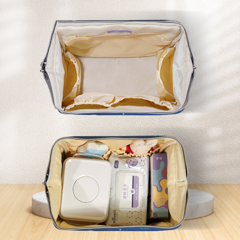 🎒 WideNest Open-Wide Diaper Backpack 🍼 – Ultra-Spacious, Easy-Access Baby Bag for Organized Parenting