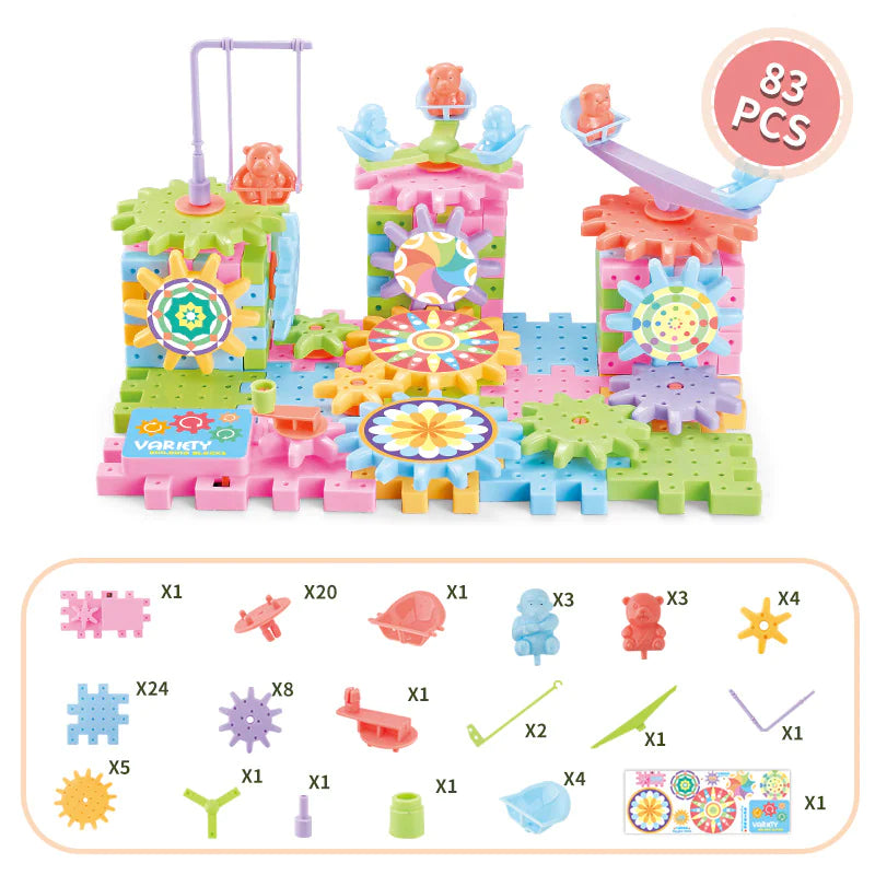 Children's Electric Gear Revolving Building Blocks Toy - The Little Big Store