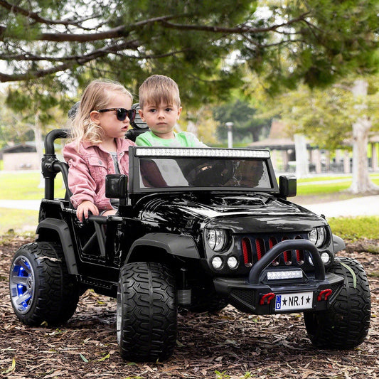 Trail Explorer 24V Kids Ride-On Car Truck with R/C Parental Remote | Black - The Little Big Store