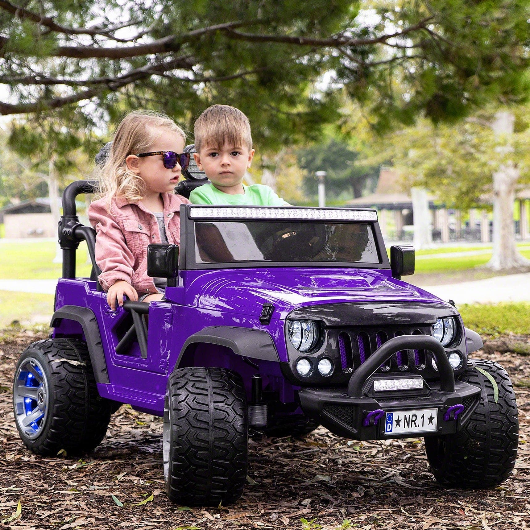 Trail Explorer 24V Kids Ride-On Car Truck with R/C Parental Remote | Purple - The Little Big Store