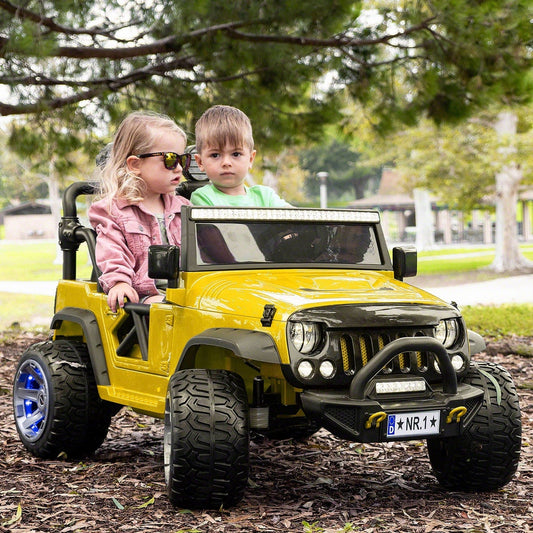 Trail Explorer 24V Kids Ride-On Car Truck with R/C Parental Remote | Yellow - The Little Big Store