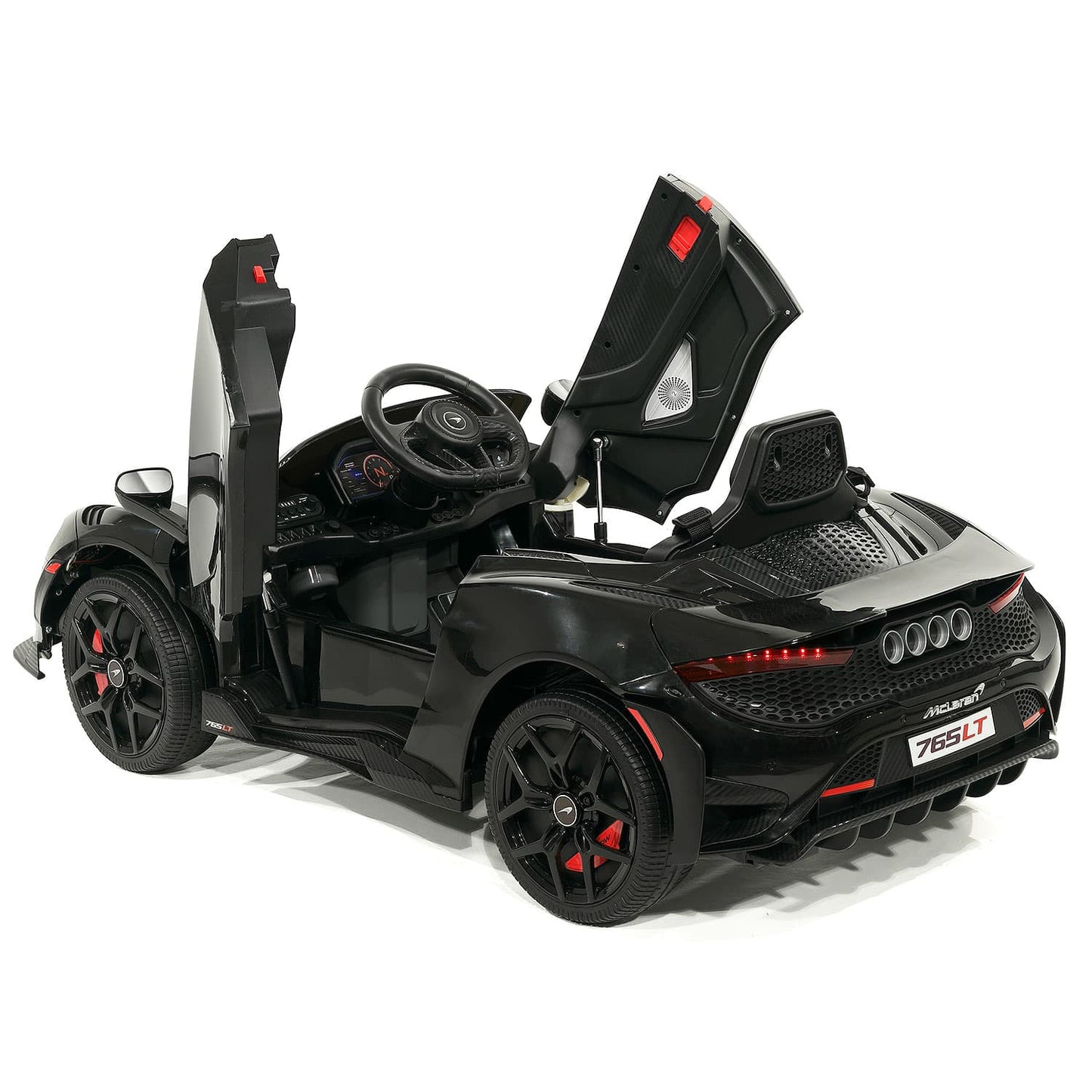 McLaren 765LT 12V Kids Ride-On Car with R/C Parental Remote | Black - The Little Big Store