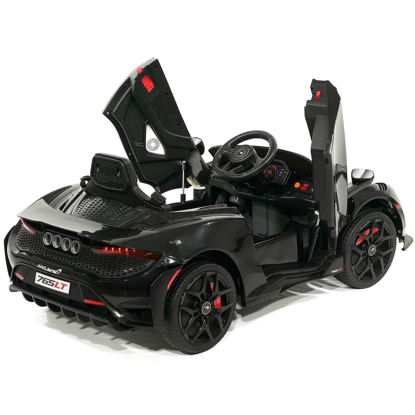 McLaren 765LT 12V Kids Ride-On Car with R/C Parental Remote | Black - The Little Big Store