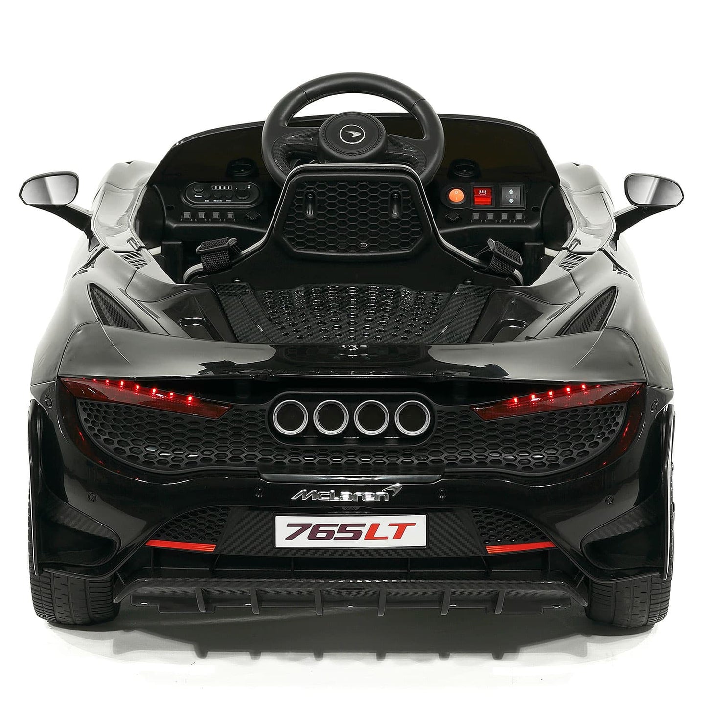 McLaren 765LT 12V Kids Ride-On Car with R/C Parental Remote | Black - The Little Big Store