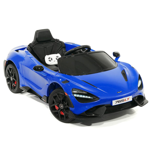 McLaren 765LT 12V Kids Ride-On Car with R/C Parental Remote | Blue - The Little Big Store