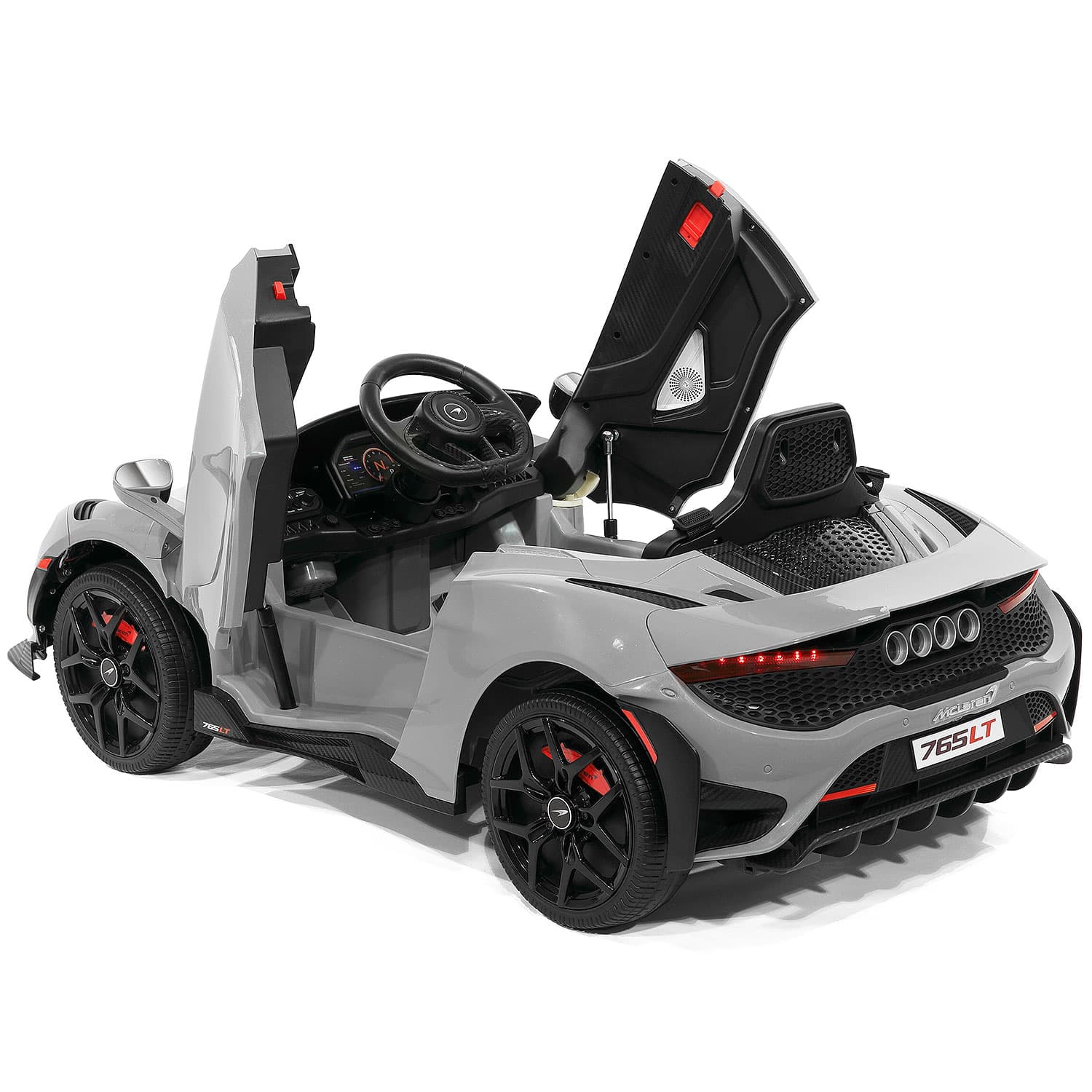 McLaren 765LT 12V Kids Ride-On Car with R/C Parental Remote | Gray - The Little Big Store