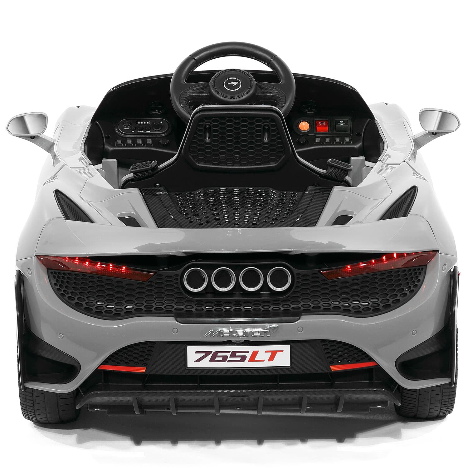 McLaren 765LT 12V Kids Ride-On Car with R/C Parental Remote | Gray - The Little Big Store