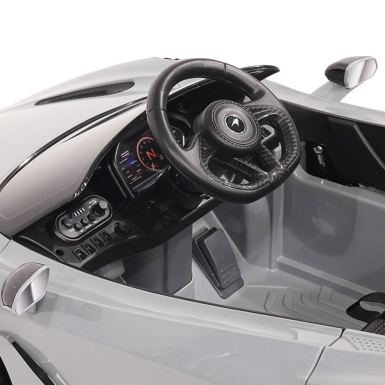 McLaren 765LT 12V Kids Ride-On Car with R/C Parental Remote | Gray - The Little Big Store