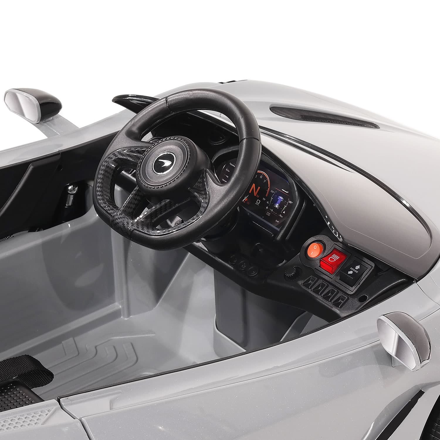 McLaren 765LT 12V Kids Ride-On Car with R/C Parental Remote | Gray - The Little Big Store