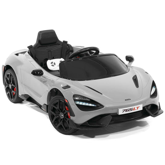 McLaren 765LT 12V Kids Ride-On Car with R/C Parental Remote | Gray - The Little Big Store