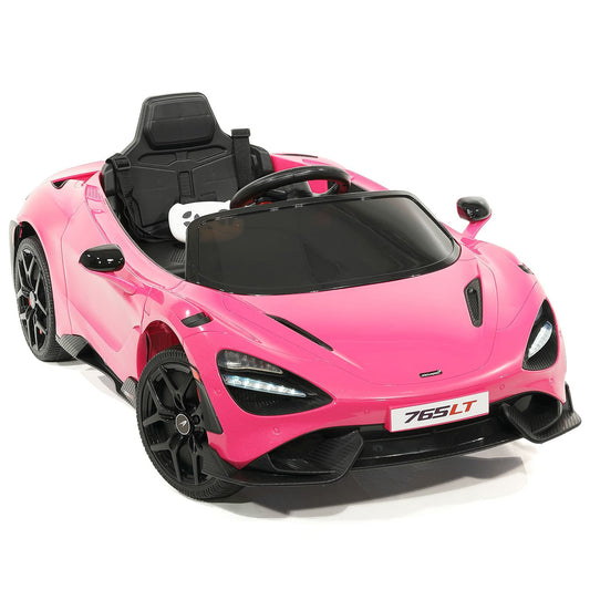 McLaren 765LT 12V Kids Ride-On Car with R/C Parental Remote | Pink - The Little Big Store
