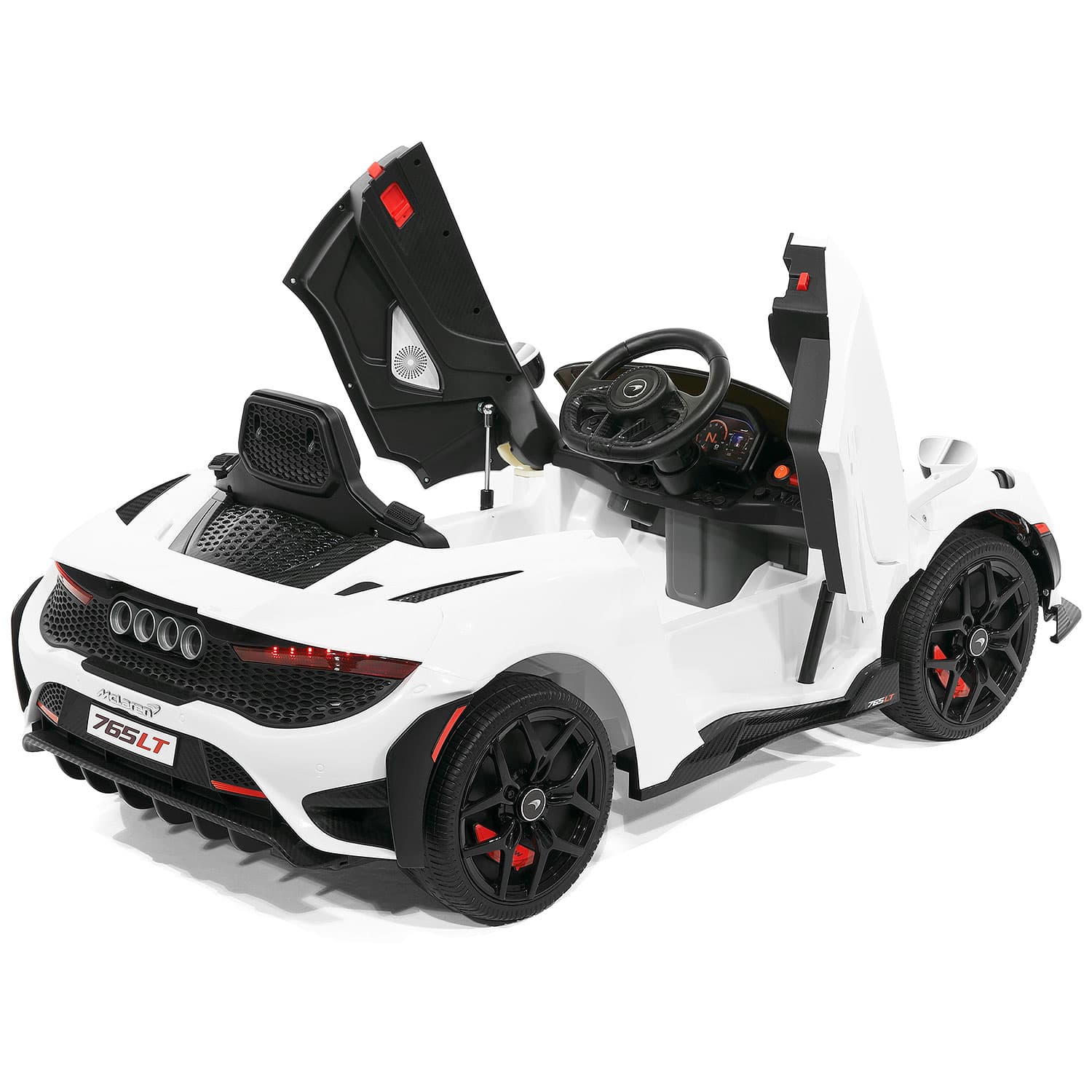 McLaren 765LT 12V Kids Ride-On Car with R/C Parental Remote | White - The Little Big Store