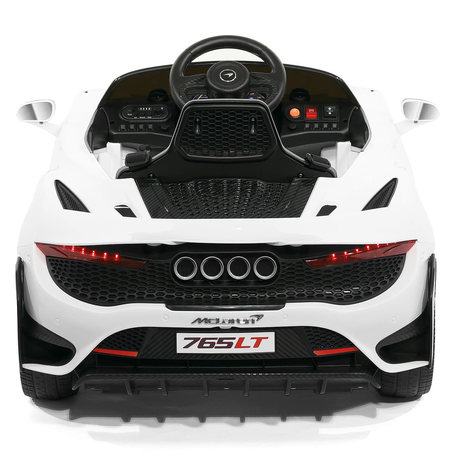 McLaren 765LT 12V Kids Ride-On Car with R/C Parental Remote | White - The Little Big Store