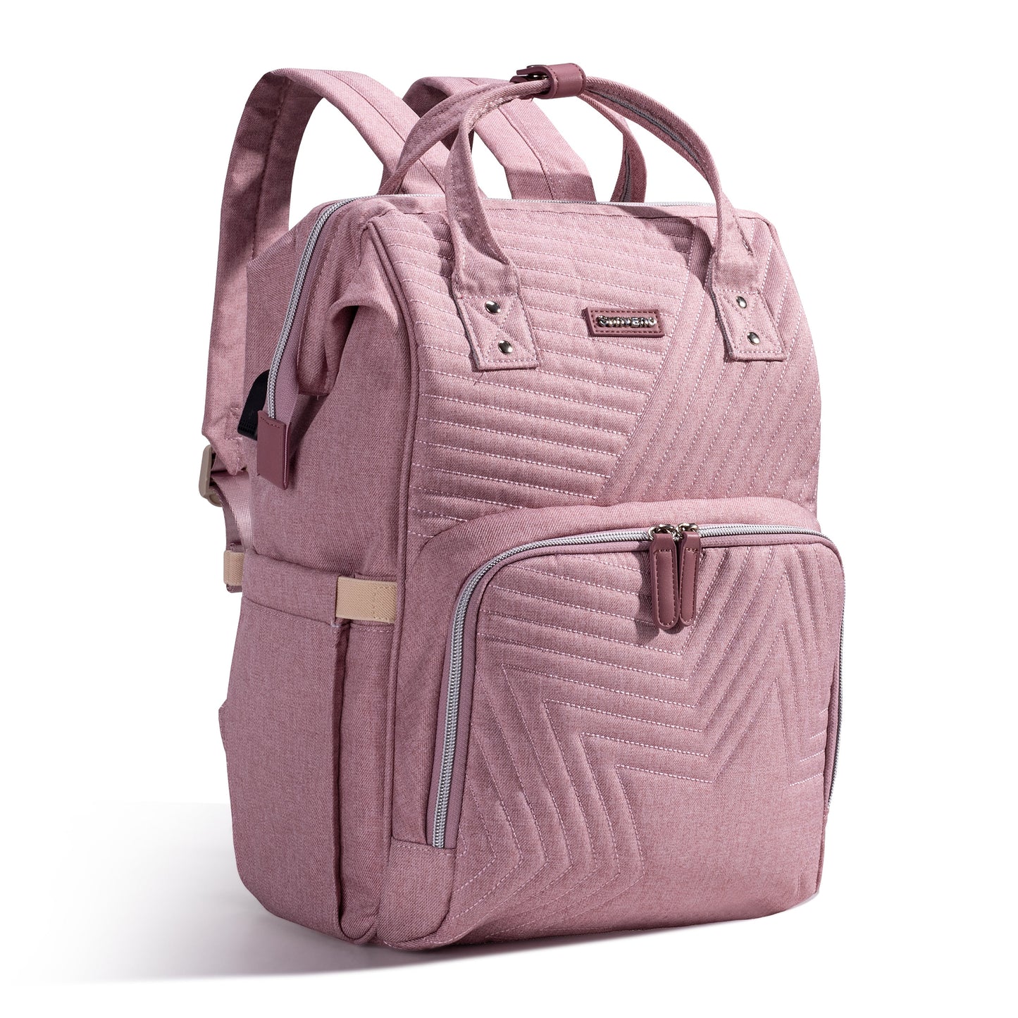 π LuxeQuilt Quilted Diaper Bag Backpack πΌ β Elegant, Spacious & Durable Baby Bag for Trendy Parents
