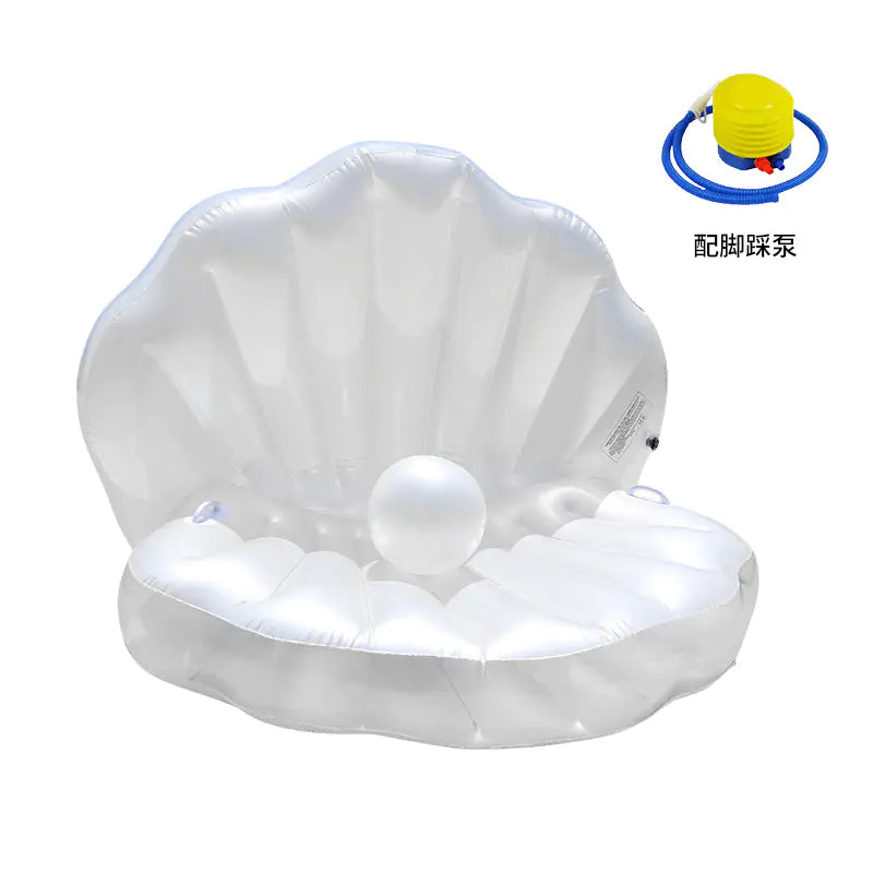 🐚PearlFloat™ Luxe Shell Inflatable – Swim Like a Mermaid!🌊💖