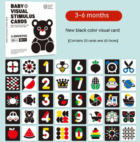 ๐ง Early Education Visual Stimulation Cards โ High-Contrast Learning Flashcards for Babies (0โ24 Months) ๐ผ