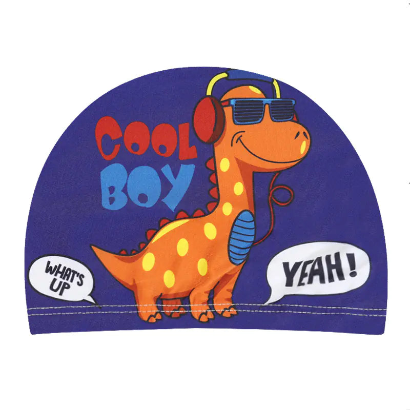 "🐬 AquaBuddies™ Swim Cap – 🧒💦 Comfy Fit for Short & Long Hair | Cute Cartoon Fun! 🎨 "