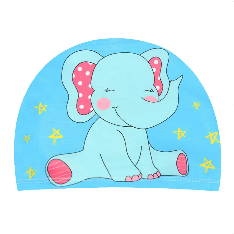 "🐬 AquaBuddies™ Swim Cap – 🧒💦 Comfy Fit for Short & Long Hair | Cute Cartoon Fun! 🎨 "