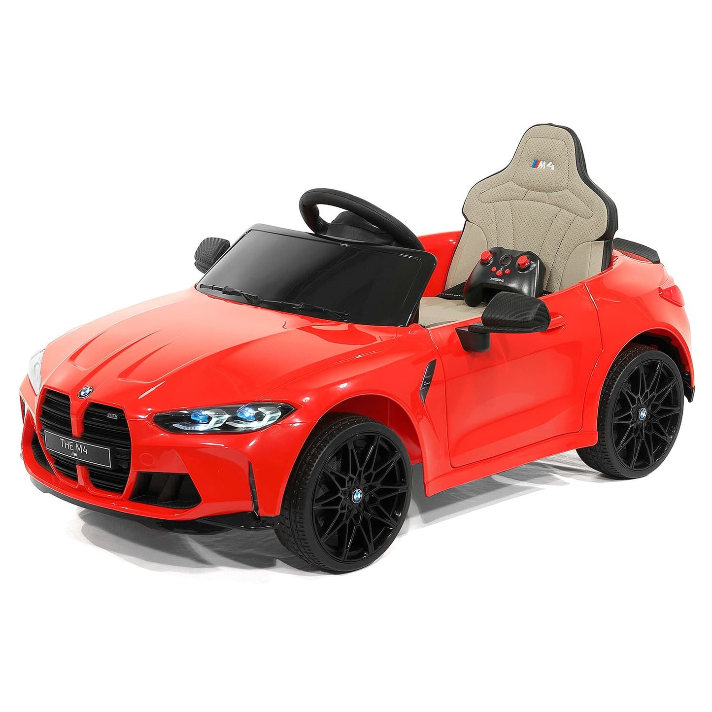 BMW M4 12V Kids Ride-On Car with R/C Parental Remote | Red - The Little Big Store