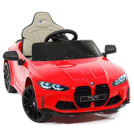 BMW M4 12V Kids Ride-On Car with R/C Parental Remote | Red - The Little Big Store