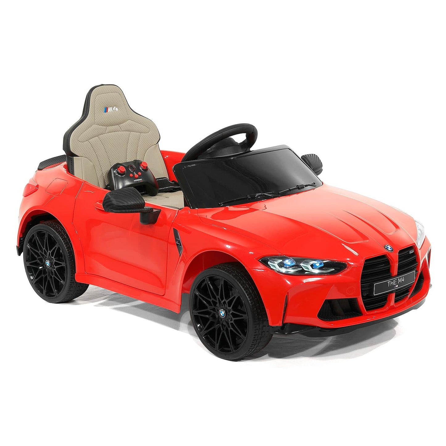 BMW M4 12V Kids Ride-On Car with R/C Parental Remote | Red - The Little Big Store