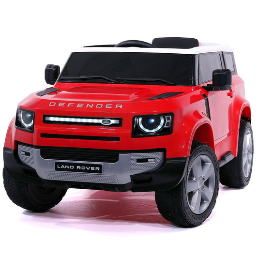 Land Rover Defender 12V Kids Ride-On Car with R/C Parental Remote | Red - The Little Big Store