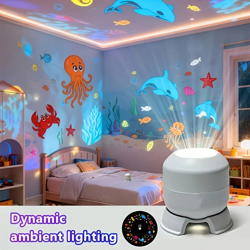 Galaxy Projection Lamp with Rotating Nebula Lights, Music Sync & Remote Control