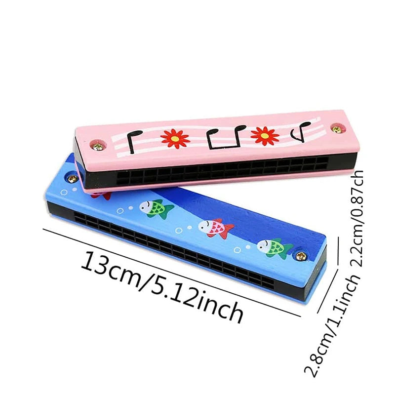 Children Wooden Harmonica Musical Instrument Toys Music Teaching Aids Puzzle Early Education Kindergarten Beginners TMZ - The Little Big Store